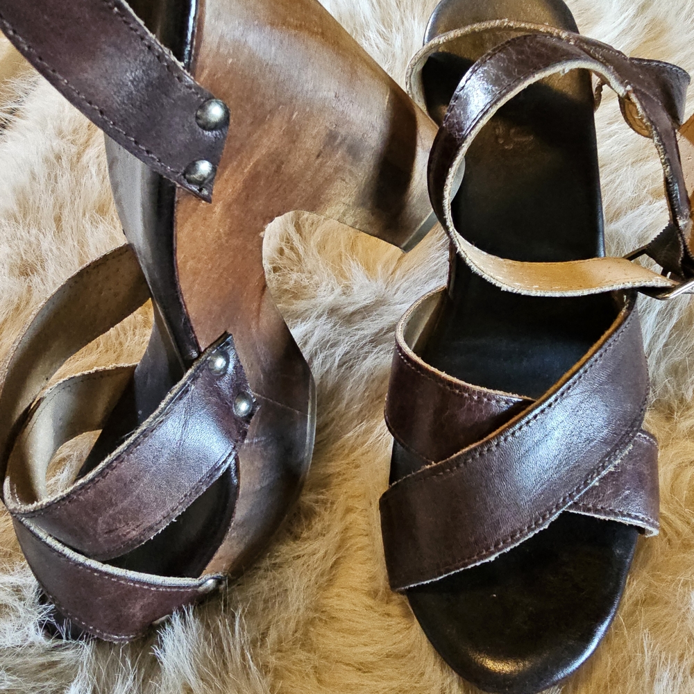 Bed Stu Dark Brown Leather Sandals